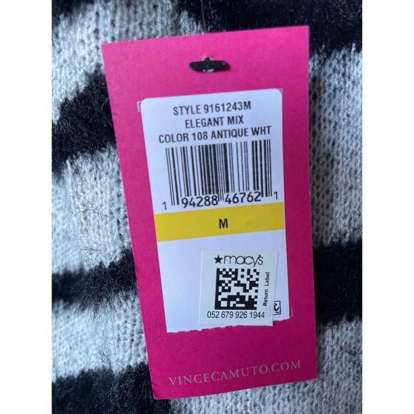 Vince Camuto Black and Gray V-Neck Sweater (Fits like a L) - Picture 5 of 13